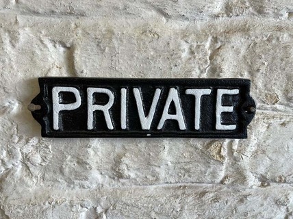 private sign -black